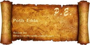 Poth Edda névjegykártya
